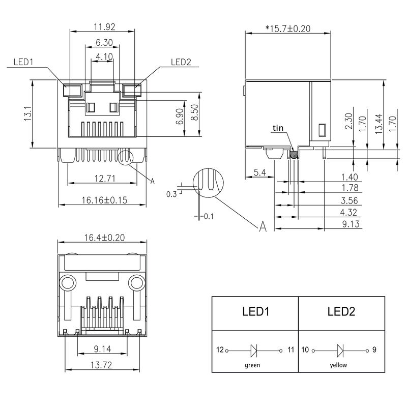 RJ45C5 R1U 1.7N4G/Y RL