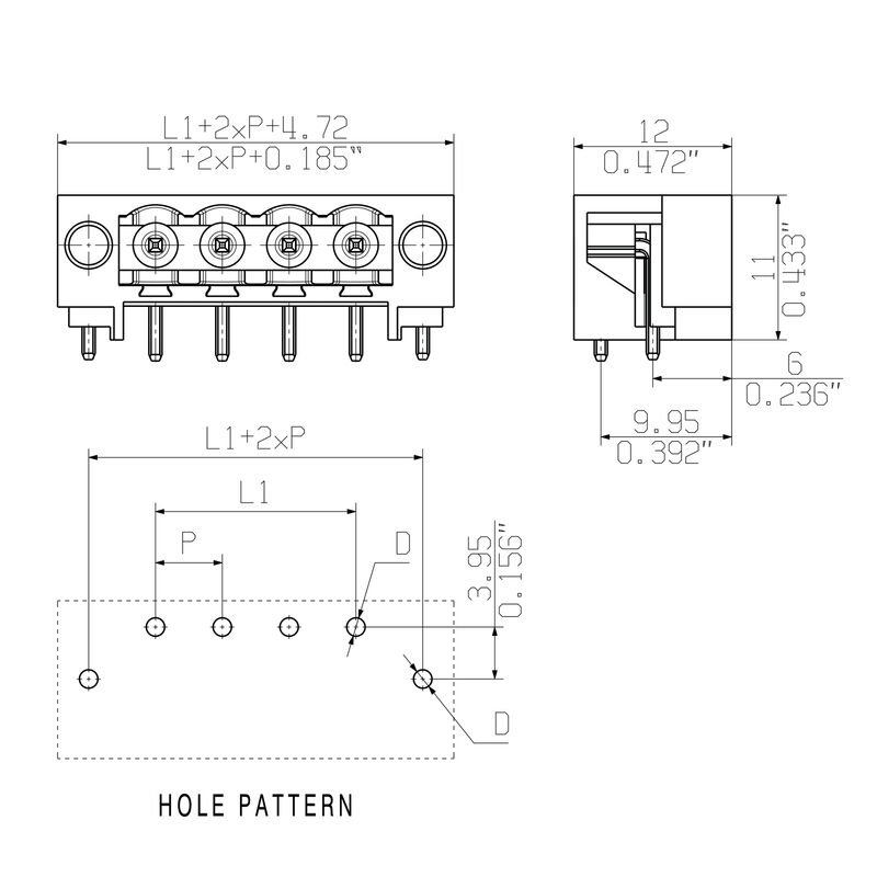 接插件SL-SMT 5.08HC/05/270FH 3.2SN BK BX