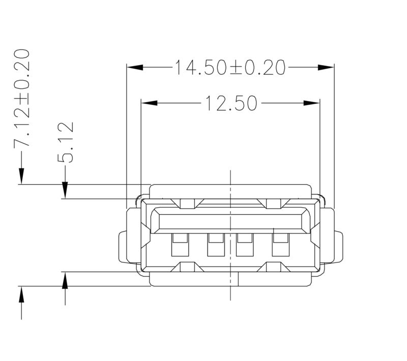 USB2.0A T1V 2.5N4 TY BK