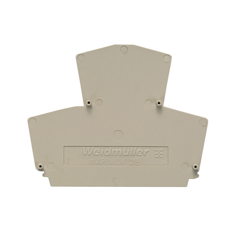 End plate (terminals), 69 mm x 1.5 mm, dark beige