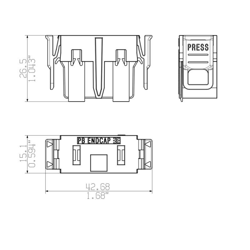 PB-ENDCAP 160 02RF BK BX