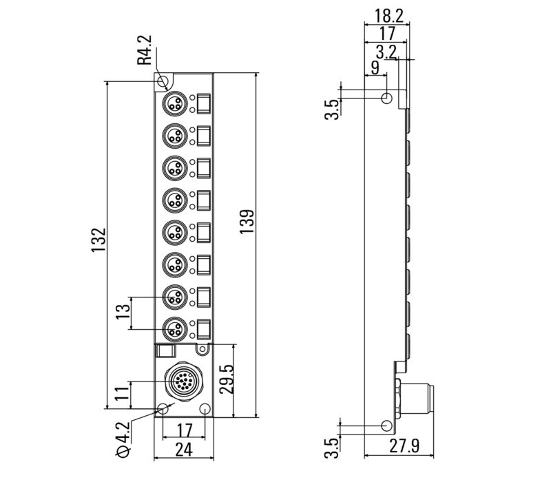 SAI-08L-VP12-3A-M08L-PNP