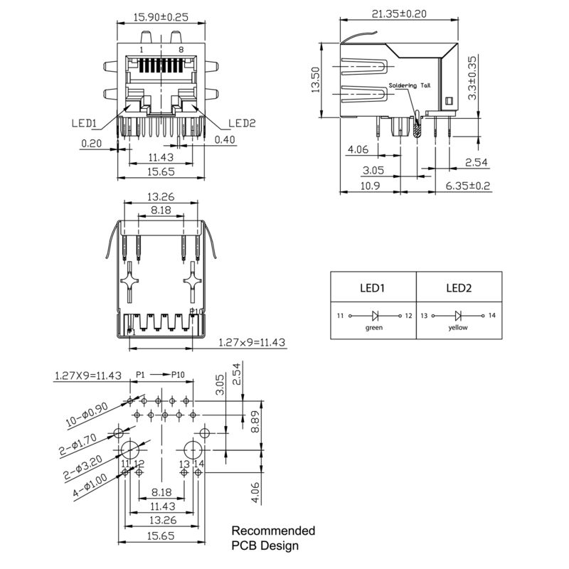 RJ45MP R1D 3.3E4G/Y TY