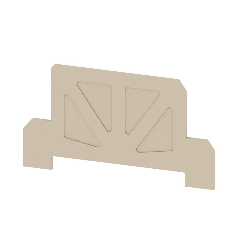 End plate (terminals), 73.5 mm x 1.5 mm, dark beige