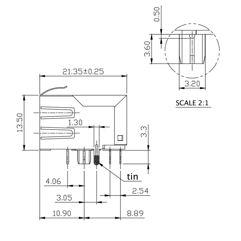 RJ45M T1D 3.3E4G/Y TY