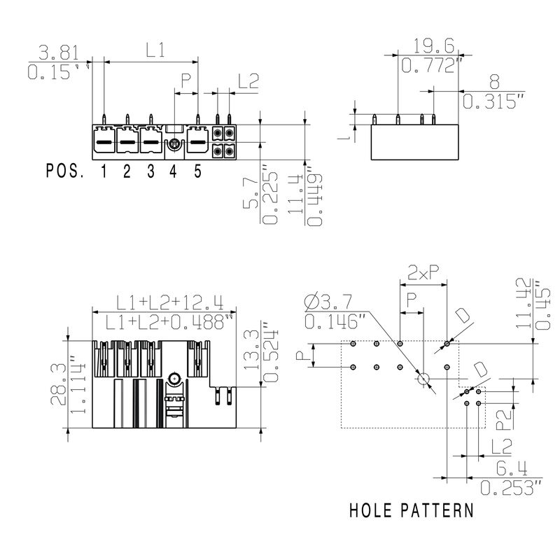 接插件SV 7.62HP/05/270MSF4 SC/04R SN BK BX