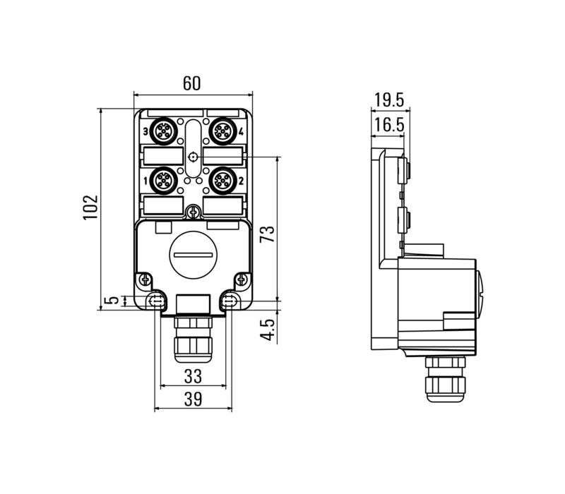 SAI-8-F 5P NPN-PNP 5M
