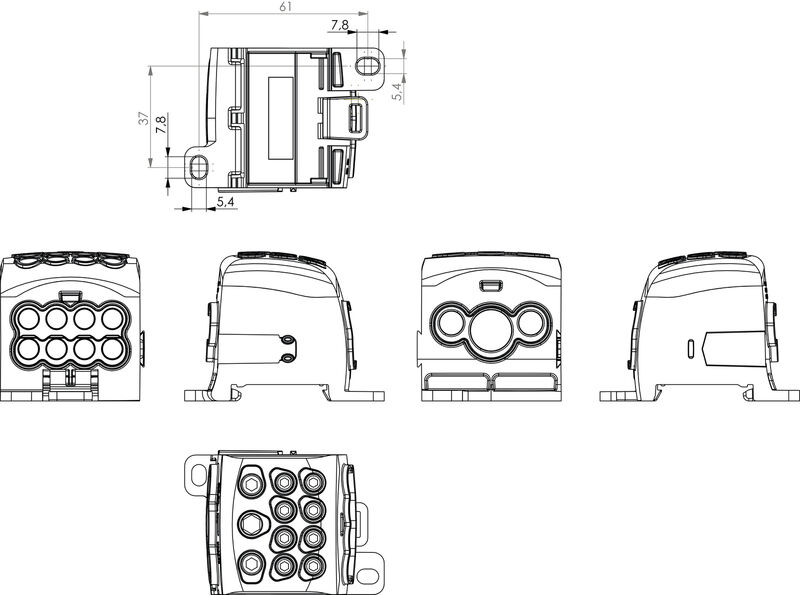 WPD 107 1X95/2X35+8X25 BK