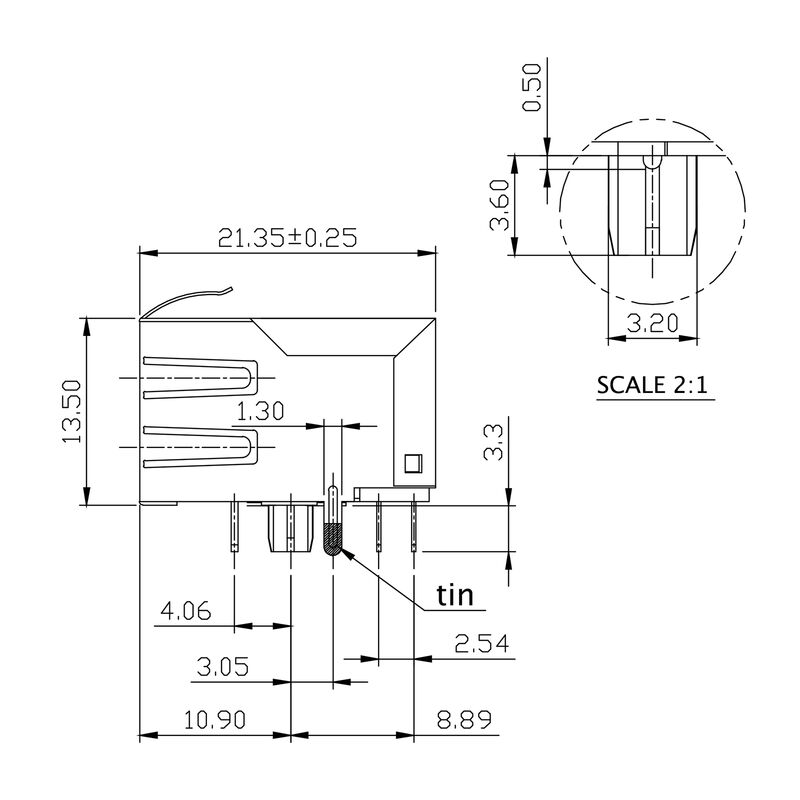 RJ45M R1D 3.3E4G/Y RL