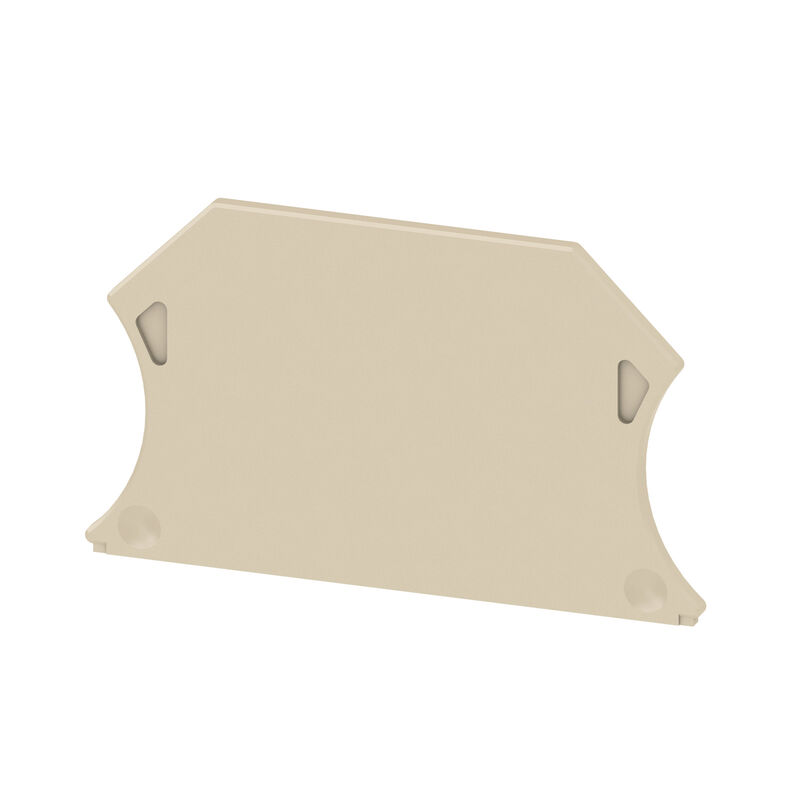 End plate (terminals), 56 mm x 1.5 mm, dark beige