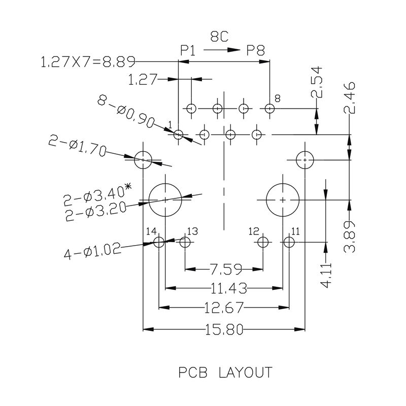 RJ45M R1V 3.3N4YG/YG TY