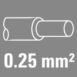 Névl. vezeték-keresztmetszet 0,25 mm&sup2;