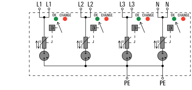 电涌保护器VPU AC I 4 440/25 LCF