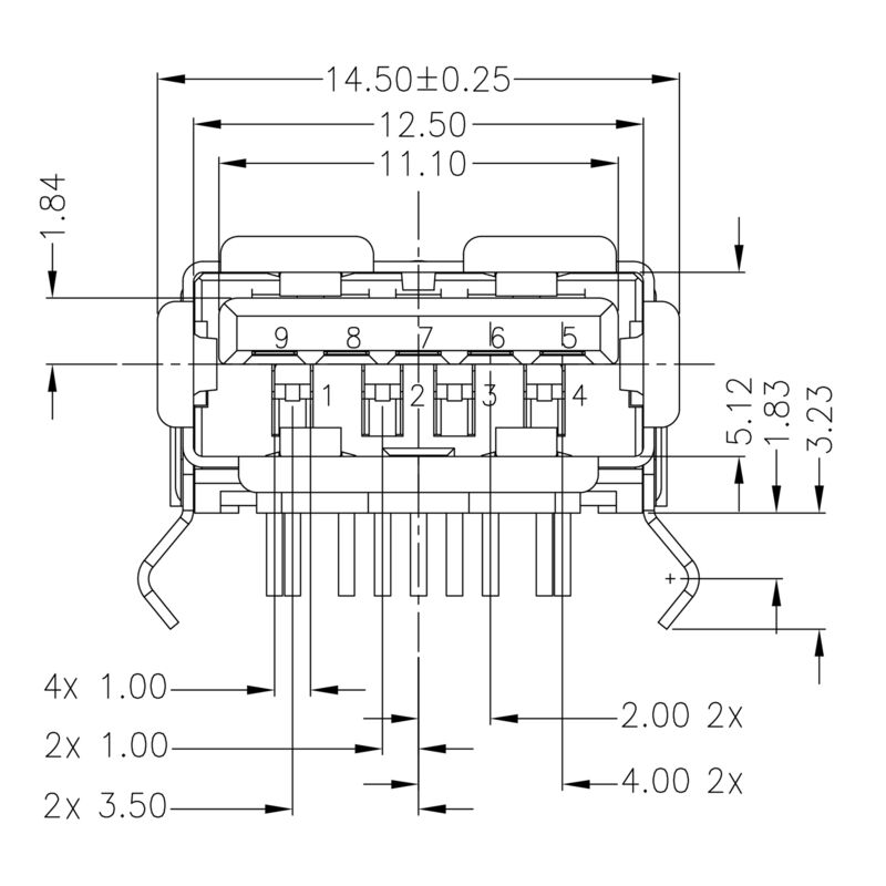 USB3.0A T1H 2.3N4 TY BL