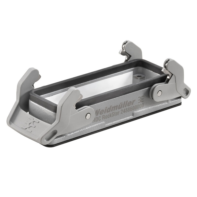 Housing (industry plug-in connectors), Open base, Side-locking clamp on lower side, Size: 8, IP65