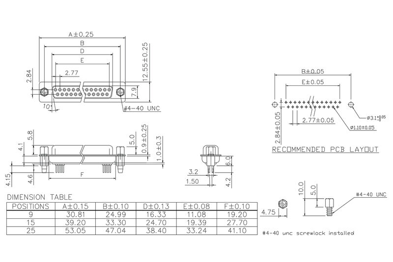 D-SUB F6.1 T09VB 3.2B2 TY BK