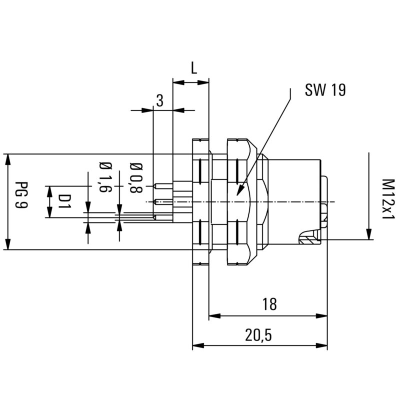 SAIE-M12BD-4-H12TL-PG9