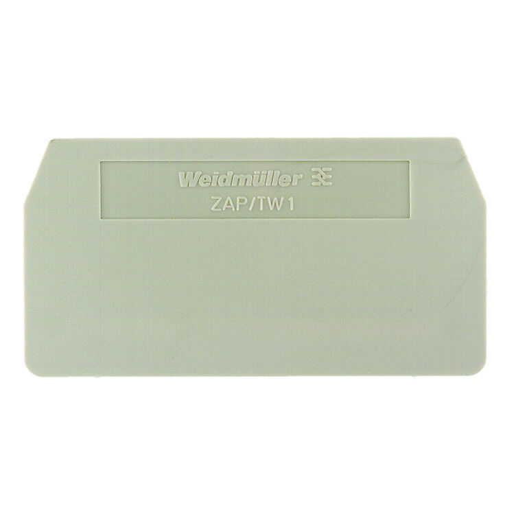 Partition plate (terminal), End and intermediate plate, 59.5 mm x 30.5 mm, dark beige