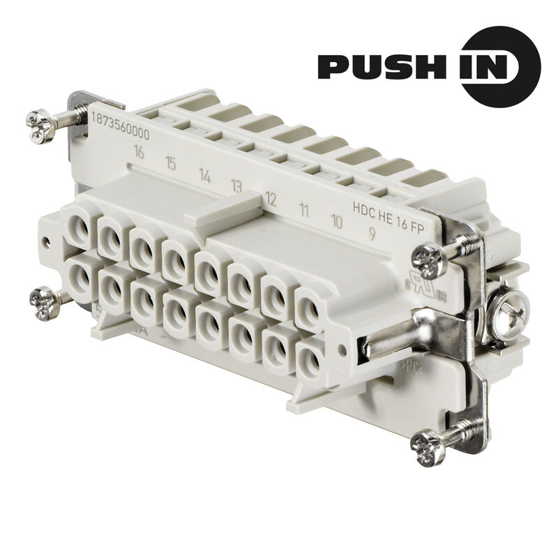 Contact insert (industry plug-in connectors), Female, 500 V, 16 A, Number of poles: 16, PUSH IN, Siz