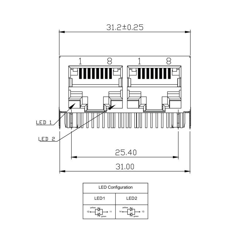 RJ45G1 R12D 3.2N4YG/YG RL