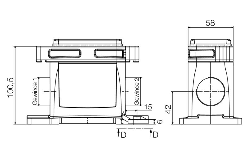 HDC IP68 06B SS 2M25