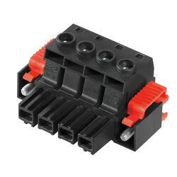 Female plug, clamping-yoke screw connection