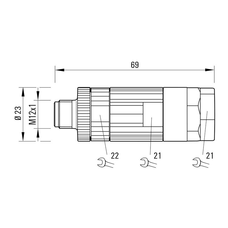SAISGP-P-5L-8/13.5-M12
