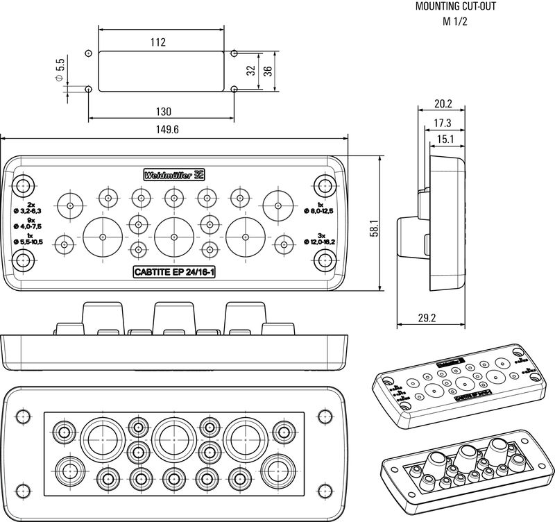 CABTITE EP 24/16-1 GY