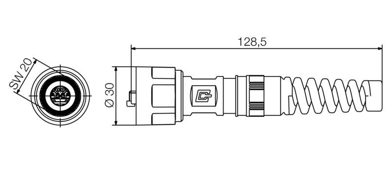 RJ45 插头 IE-PS-V01P-RJ45-FH-BP