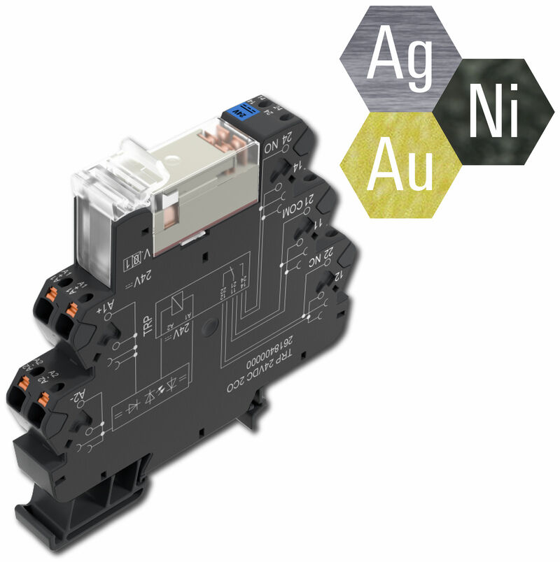 Contactos chapados en oro