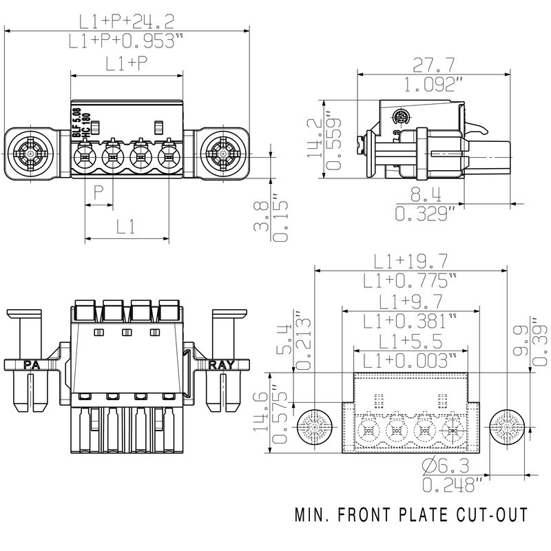 BLF 5.08HC/10/180DF SN OR BX