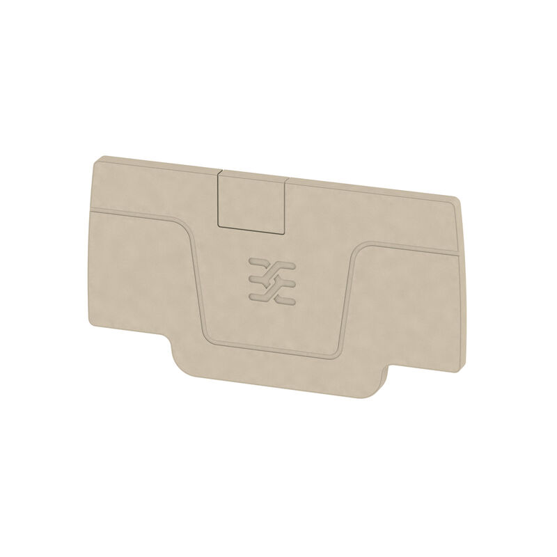 End plate (terminals), 52.75 mm x 2.1 mm, dark beige