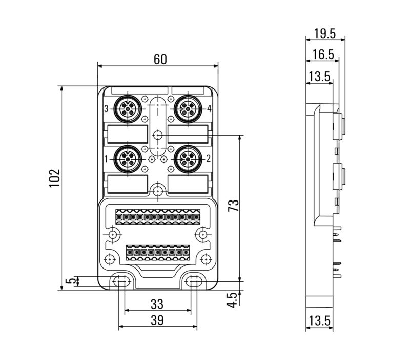 SAI-4-M M12 1:1 SO UT