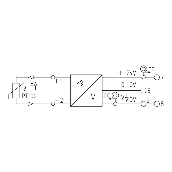 WTZ4 PT100/2 V 0-10V