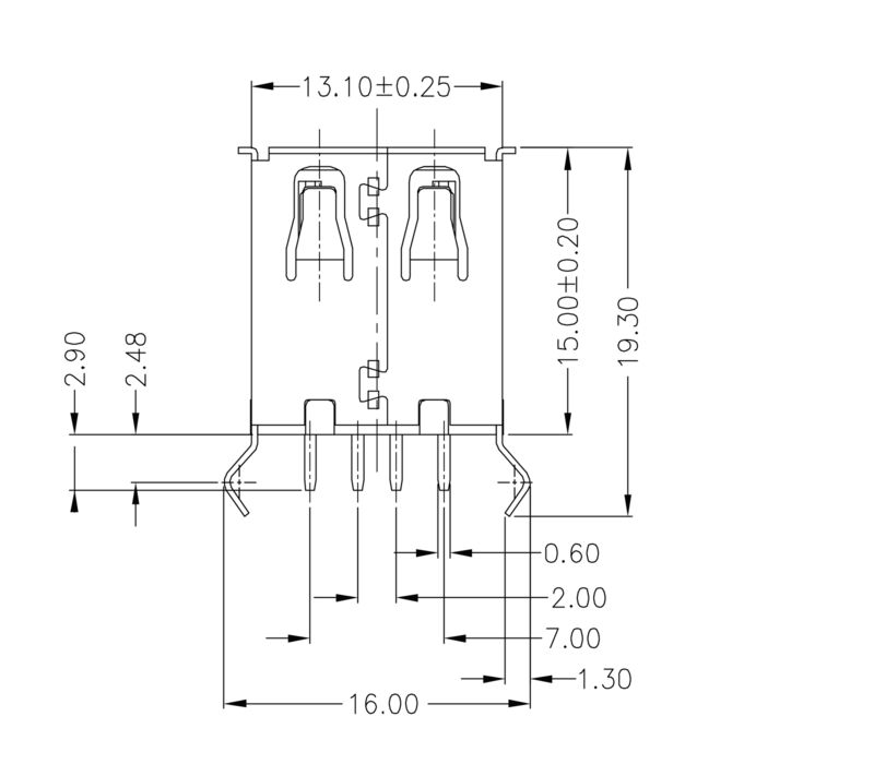 USB2.0A R1V 2.5N4 TY BK