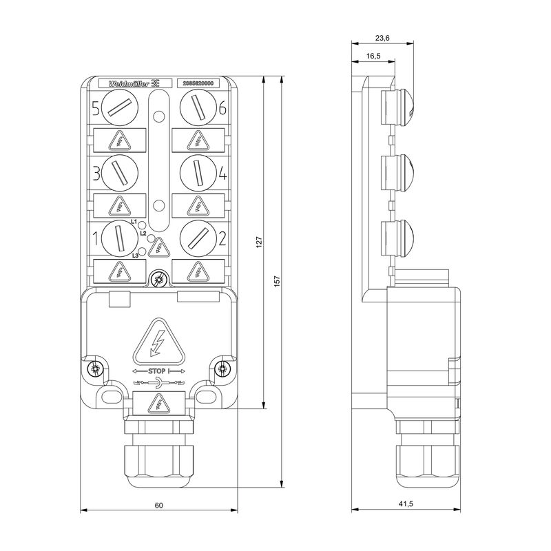 M12传感器分配器SAI-6-M-MVV-M12 S-COD
