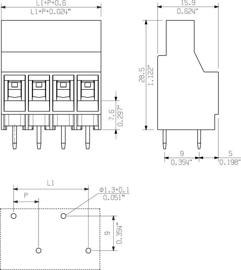 LL 6.35/03/90V 5.0SN BK BX