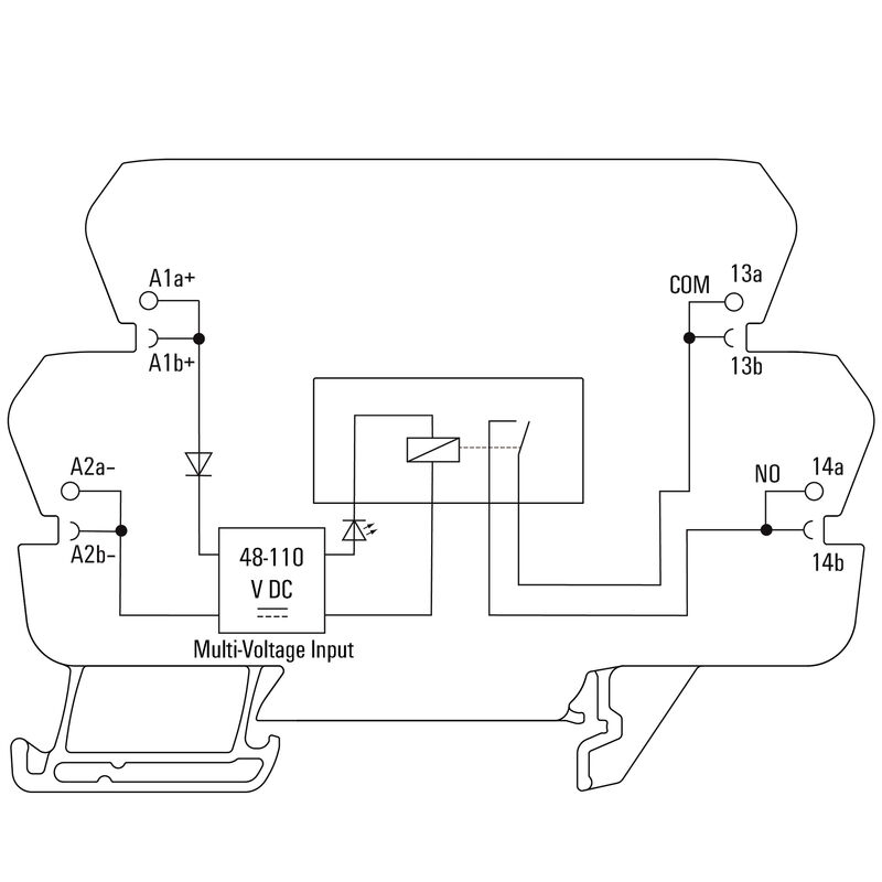 TRPL 48-110VDC 1NO TRAK