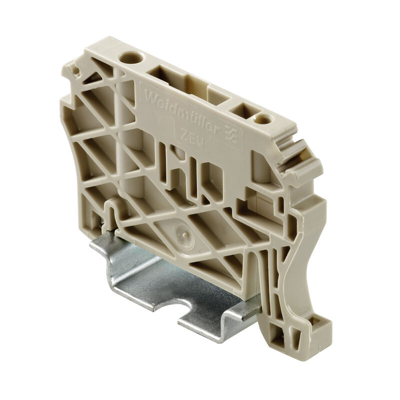 End bracket, Wemid, dark beige, Rail: TS 35, Snap-on
