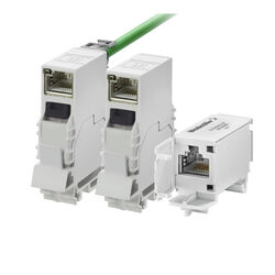 Výstup montážní lišty RJ45