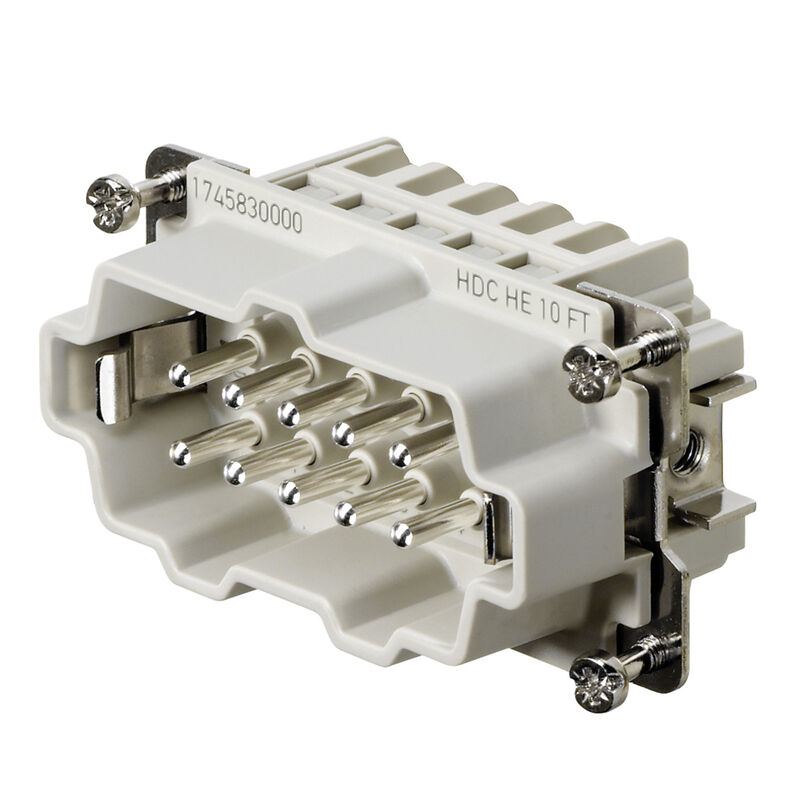 Contact insert (industry plug-in connectors), Pin, 500 V, 16 A, Number of poles: 10, Tension-clamp c