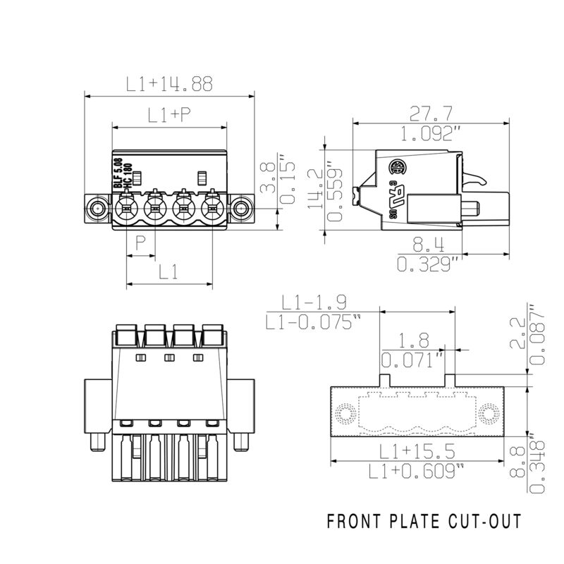 BLF 5.08HC/20/180F SN OR BX