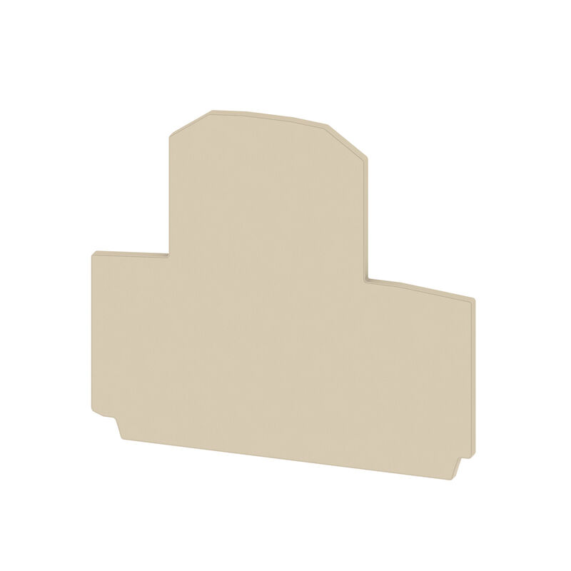 End plate (terminals), 60 mm x 1.5 mm, dark beige