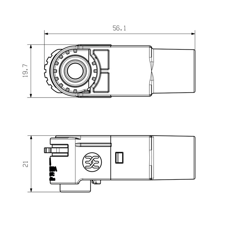 5.7MM连接器带键位橙色插头接16MM2线