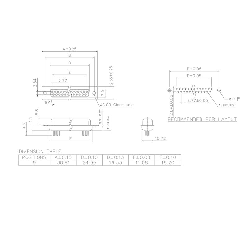 D-SUB F6.1 T09VN 3.2N2 TY GY