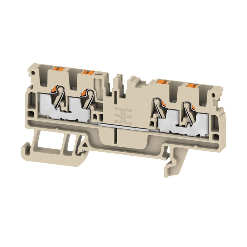 Feed-through terminal block, PUSH IN, 2.5 mm², 800 V, 24 A, Number of connections: 4