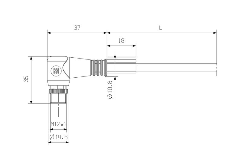 Cavo Sensore M12 A 5 Pin Femmina – 2 Metri, Connettore Aviotrasportato Robusto E Schermato