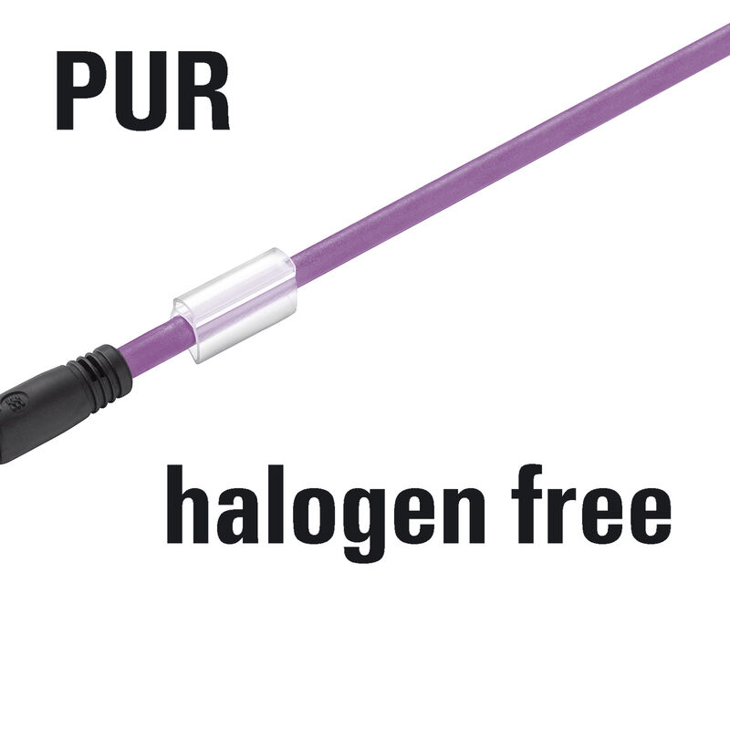 Без содержания галогена, полиуретан, фиолетовый (A)