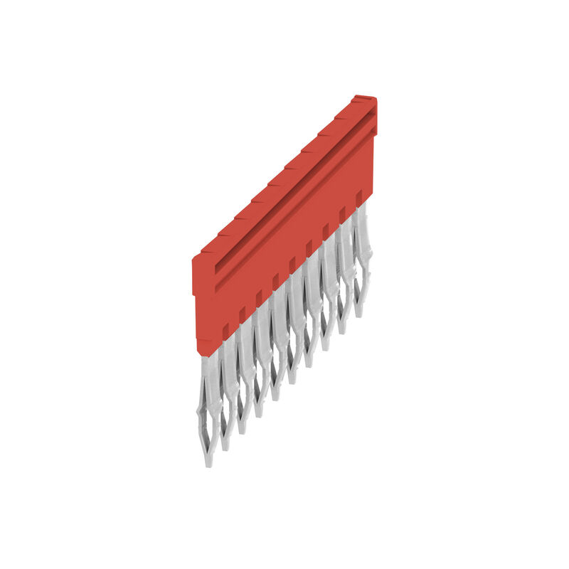 Cross-connector (terminal), Plugged, Number of poles: 10, Pitch in mm: 6.10, 32 A, red