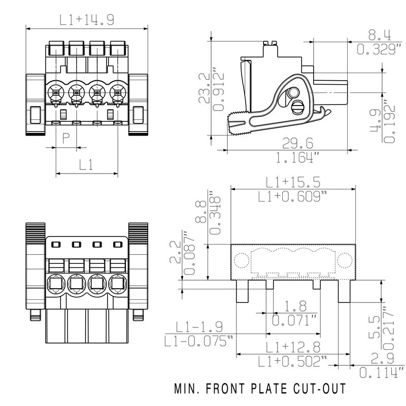 BLF 5.08HC/04/270LR SN OR BX